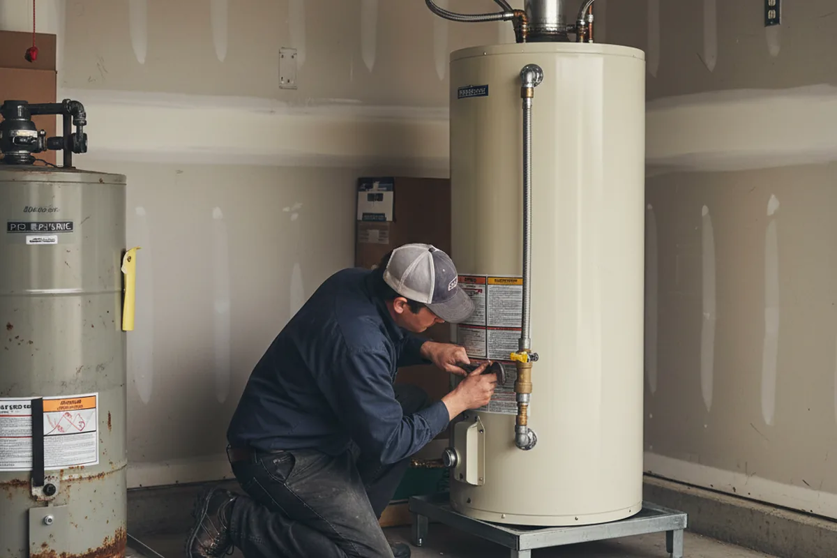 Water heater and shutoff valve replacement in Hastings